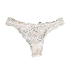 Victorias Secret Dream Angels Thong Underwear Womens Medium White Lace New